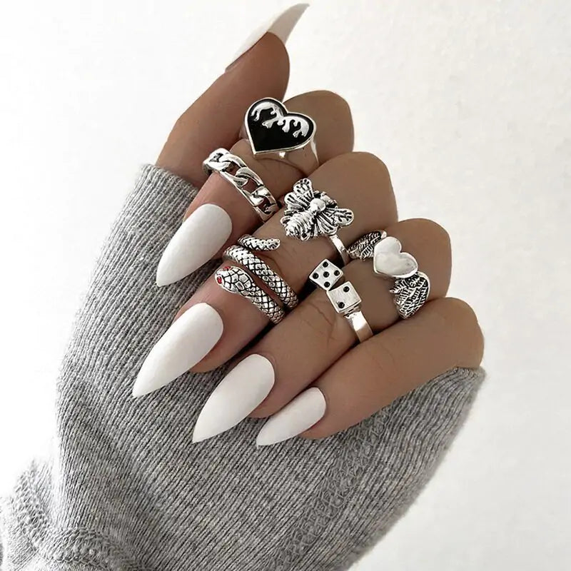 Retro Boho Rings Set^