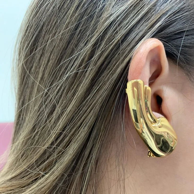 Earlobe Ear Cuff Clip-On Earrings 