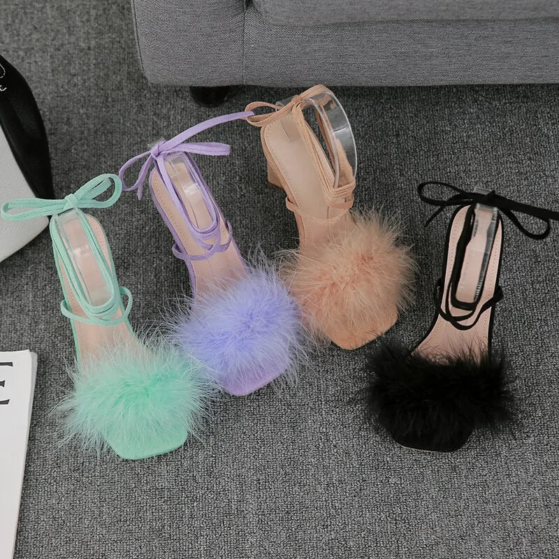 Feather Women High Heels shoes