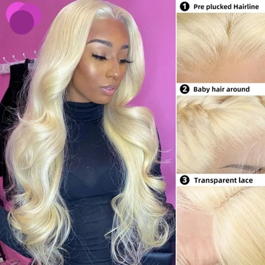 613 Lace Frontal Wig Brazilian Body Wave 13x4 HD Lace Front Wigs For Black Women Blonde Lace Front Wig Human Hair Hd Lace 30Inch