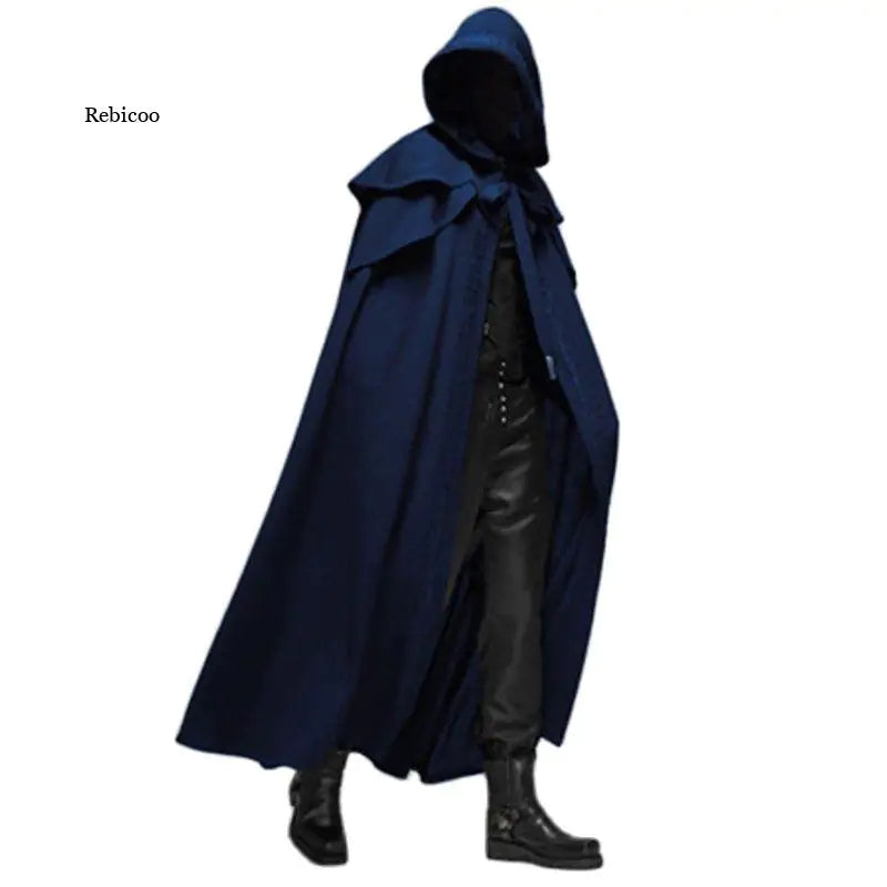 Loose Hooded Men Cloak^