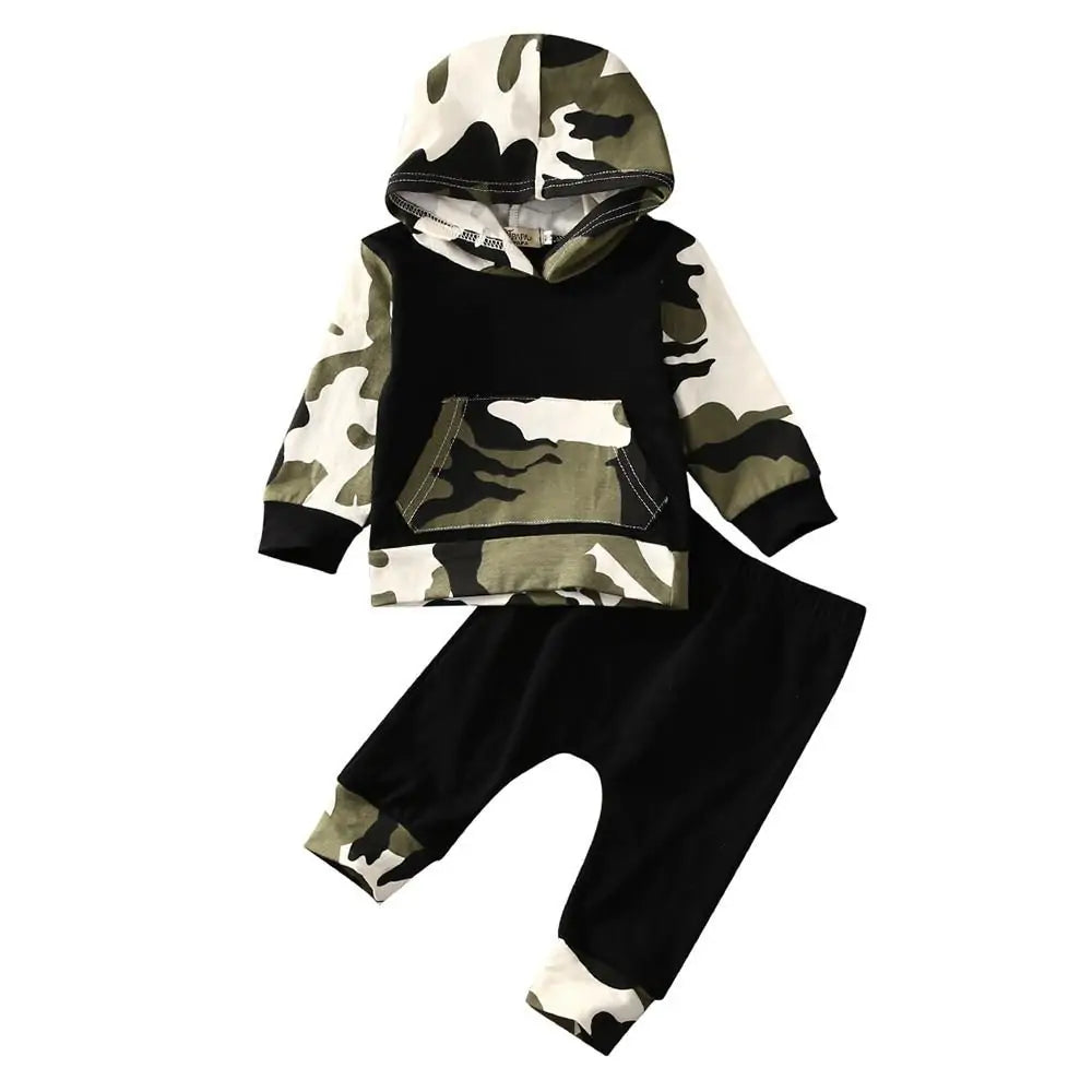 Baby Boys Camo Outfits Tracksuit Set outfit