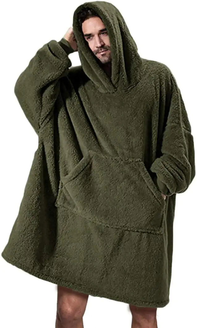 Oversized Fleece Blanket Hoodie 