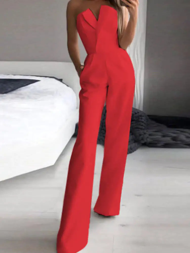 Jumpsuit Office Lady Elegant Suits 