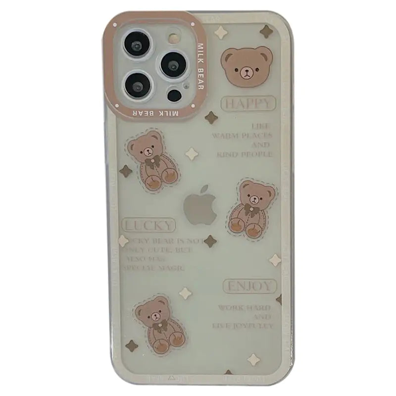 Bear Art Transparent Phone Case^