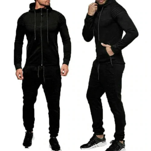 2 Pieces Autumn Running Tracksuit Men^