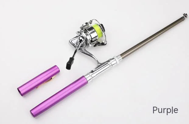 Pen Fishing Rod With Mini Metal Spinning Reel^