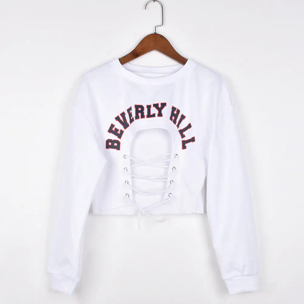 Beverly Hill Lace Up Crop Top 