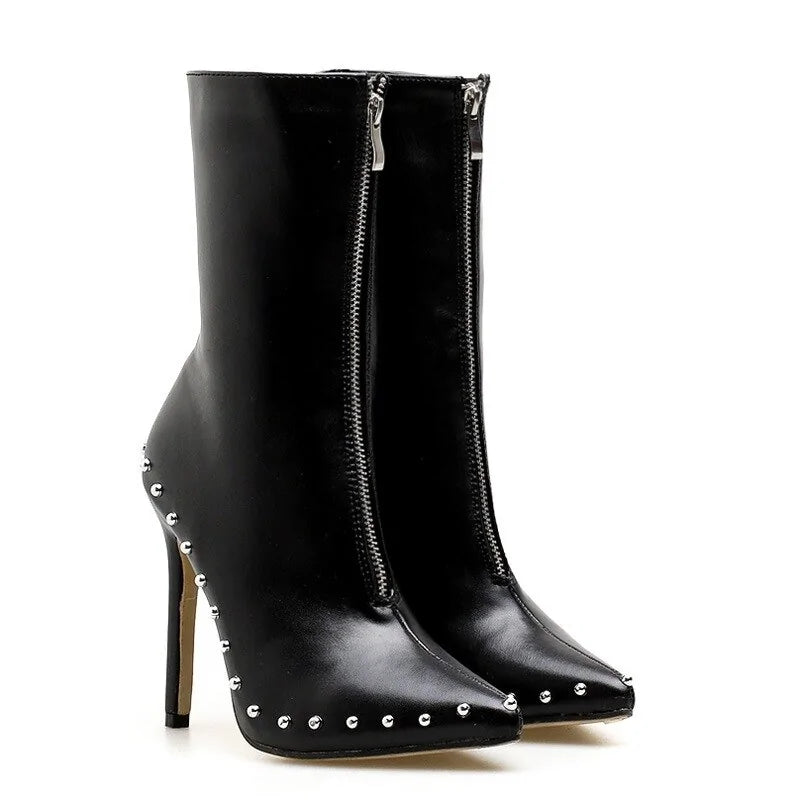 Women Fashion Pointed Toe Modern Ankle Boots 