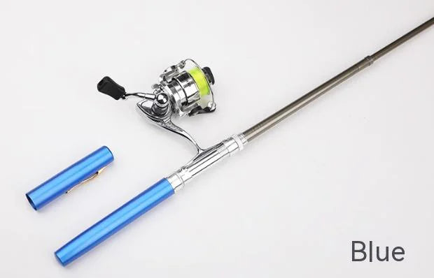 Pen Fishing Rod With Mini Metal Spinning Reel^