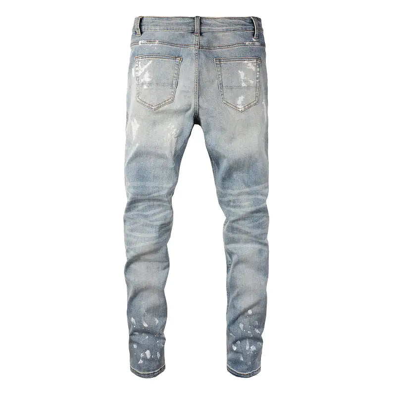 Slim Fit Retro Light Blue Jeans 