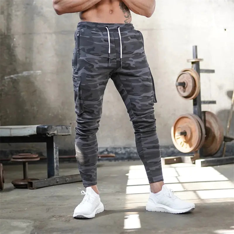 Sports Pants Multi-pocket Zipper Men^