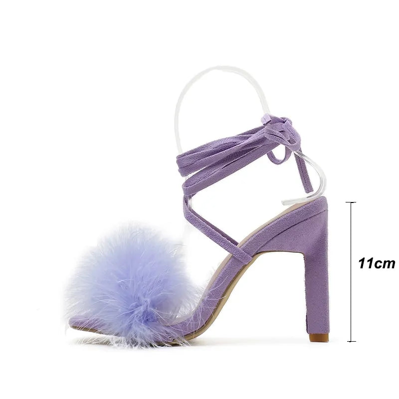 Feather Women High Heels shoes