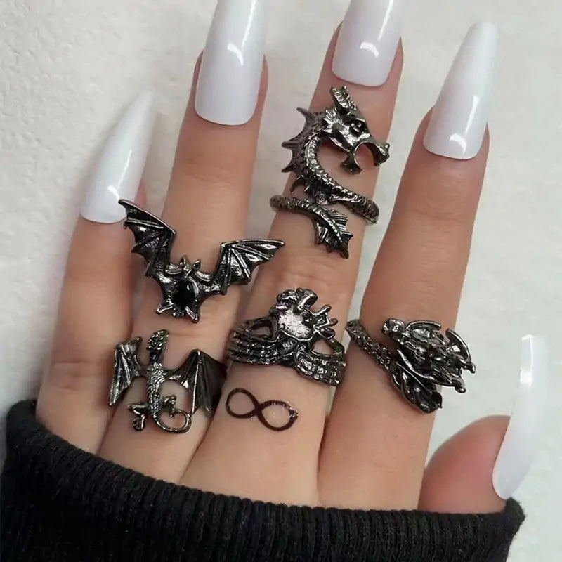 Retro Boho Rings Set^