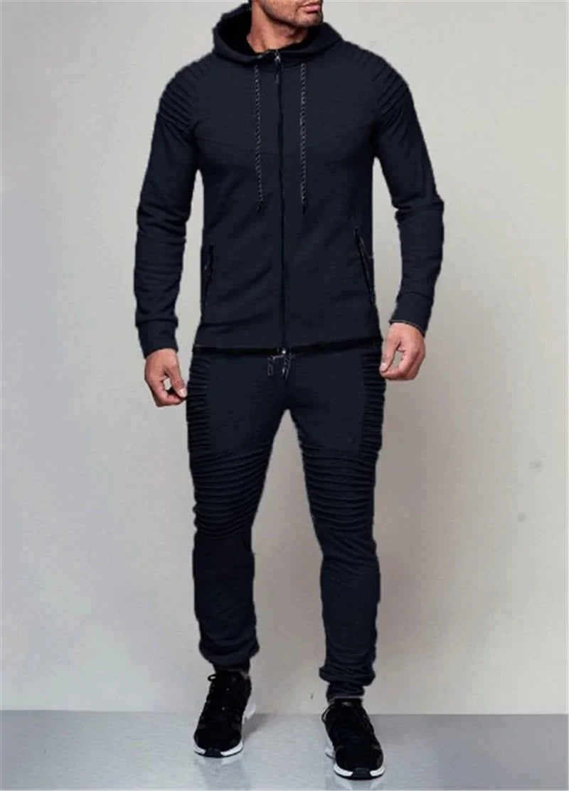 2 Pieces Autumn Running Tracksuit Men^