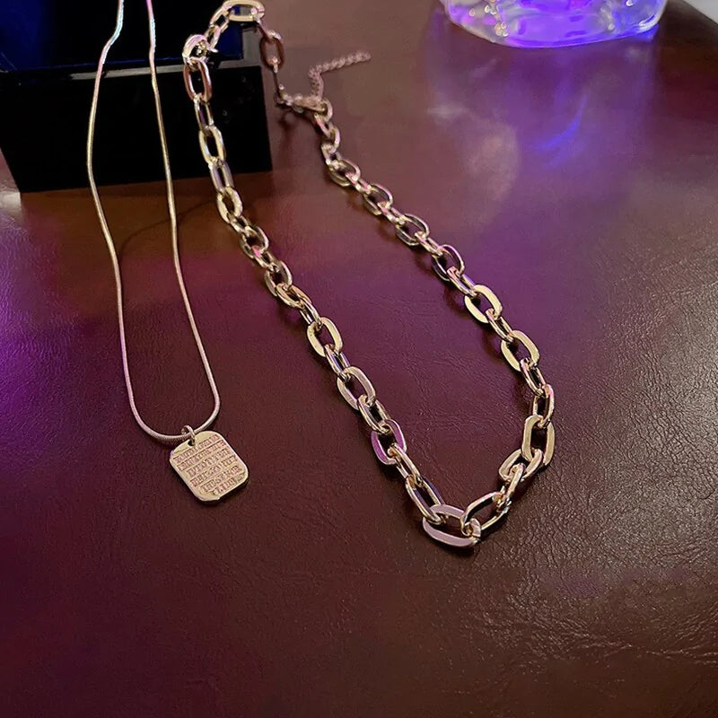 Gothic Double Stainless Steel Chain^