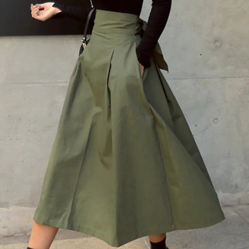 Fashion Solid Color Skirt^