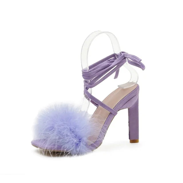 Feather Women High Heels shoes