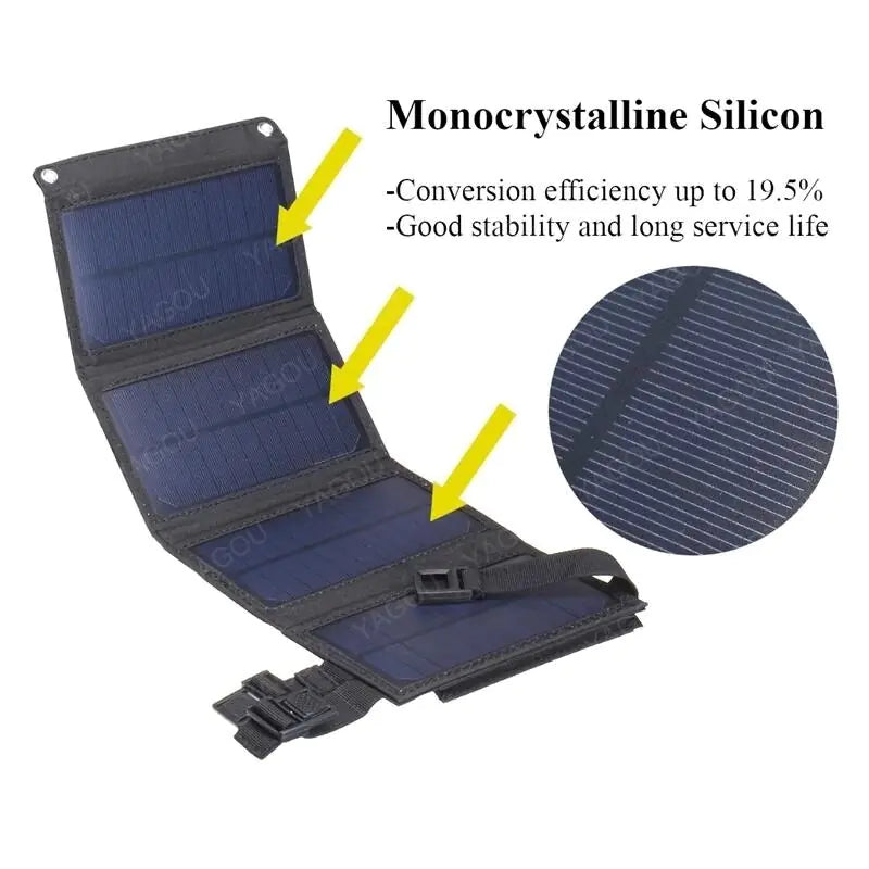 60W Outdoor Sunpower Foldable Solar Panel 