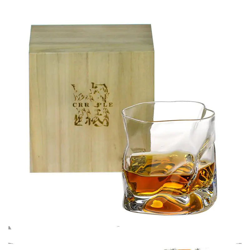 Crumple Style Whiskey Glass^