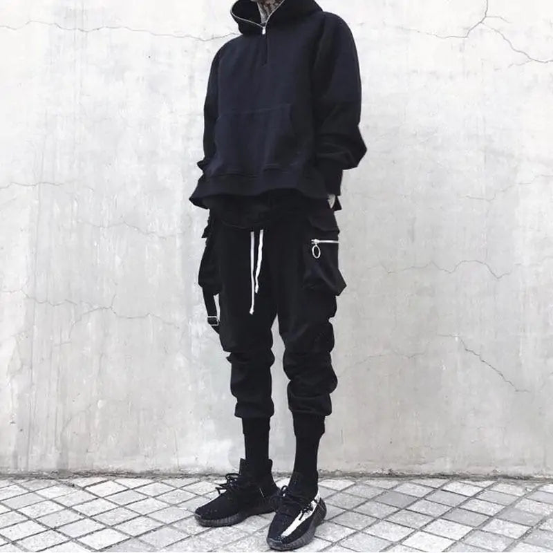 Men Black Cargo Pants^