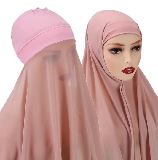 Ladies Chiffon Turban Scarf Set 