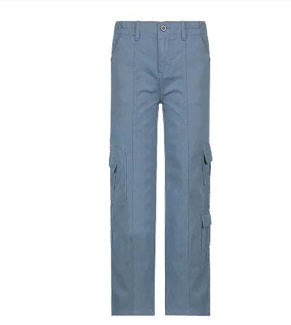 Cargo Solid Baggy Pants 