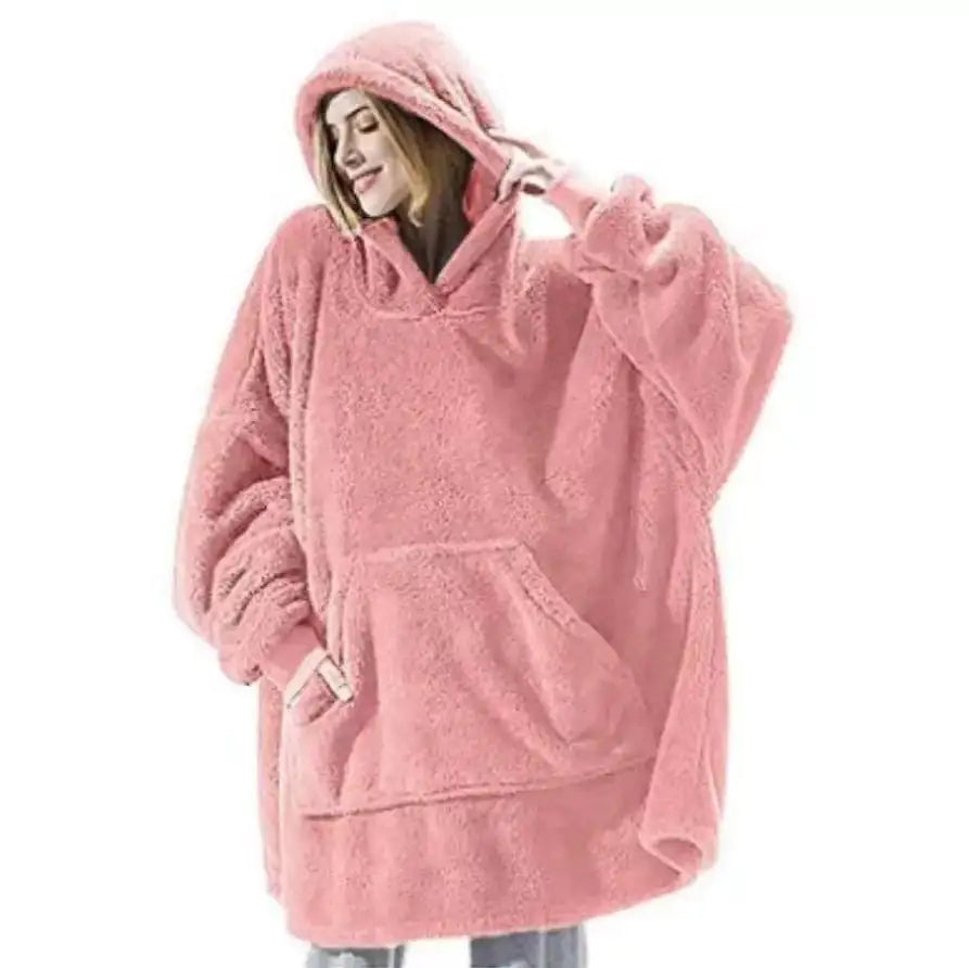 Oversized Fleece Blanket Hoodie 