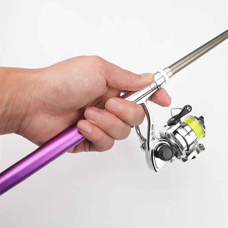 Pen Fishing Rod With Mini Metal Spinning Reel^