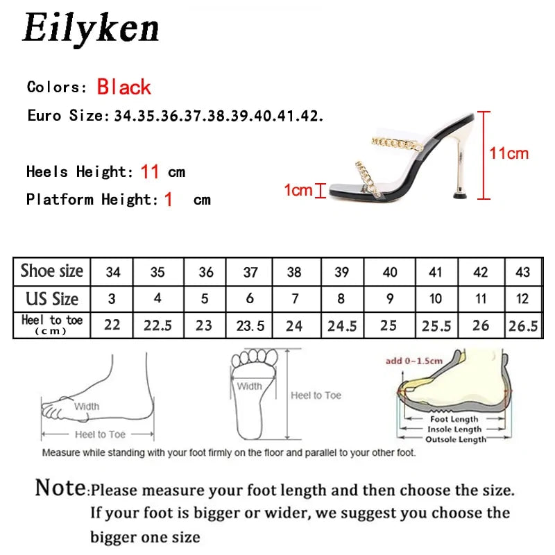 High Heel Slippers Chain Design 