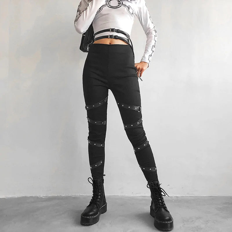 High Waist Skinny Street Wear Pants 