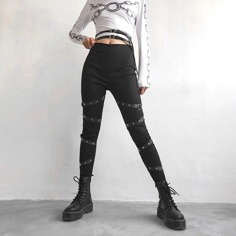 High Waist Skinny Street Wear Pants 