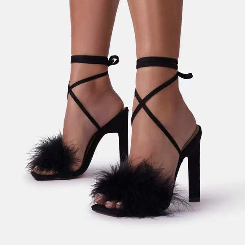 Feather Women High Heels shoes