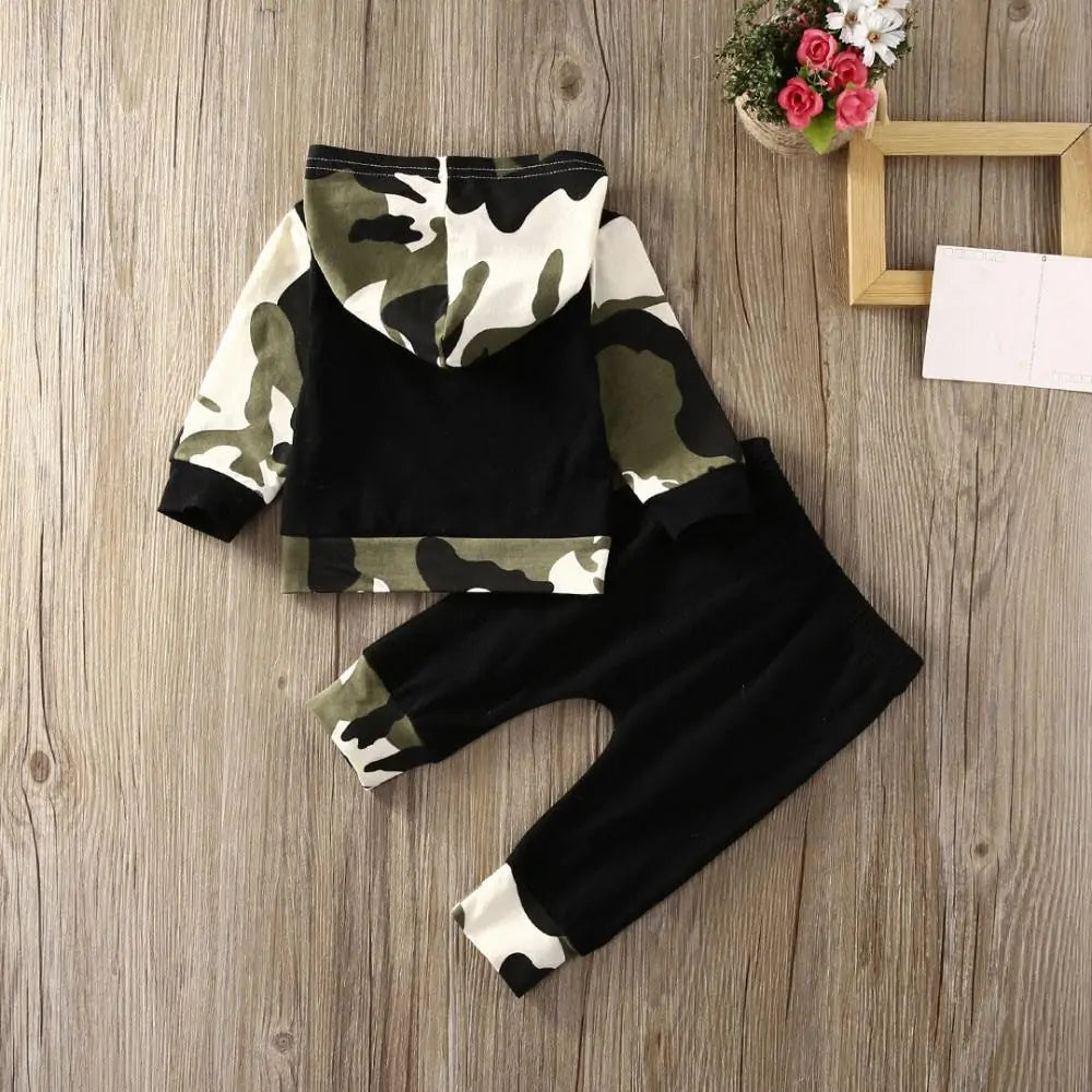 Baby Boys Camo Outfits Tracksuit Set outfit