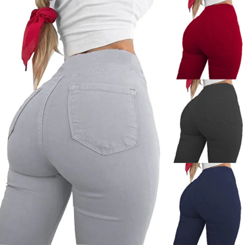 Women's Pencil Pants Trousers Spring Fall Stretch Pants For Women Slim Ladies Trousers Female  Plus Size Women