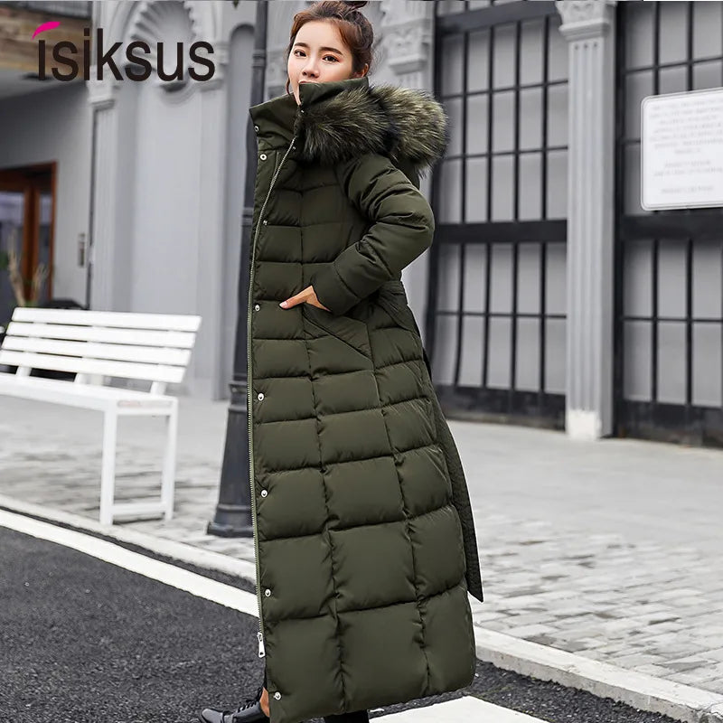 long Parkas quilted jacket women winter Thicken Warm Long Coat Clothing Hooded Autumn Coat coat