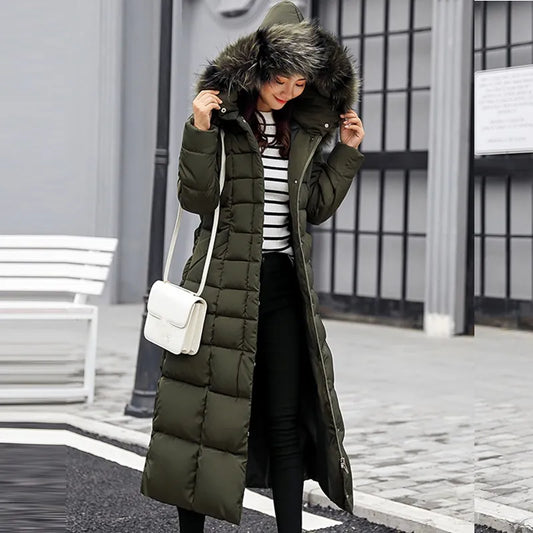 long Parkas quilted jacket women winter Thicken Warm Long Coat Clothing Hooded Autumn Coat coat