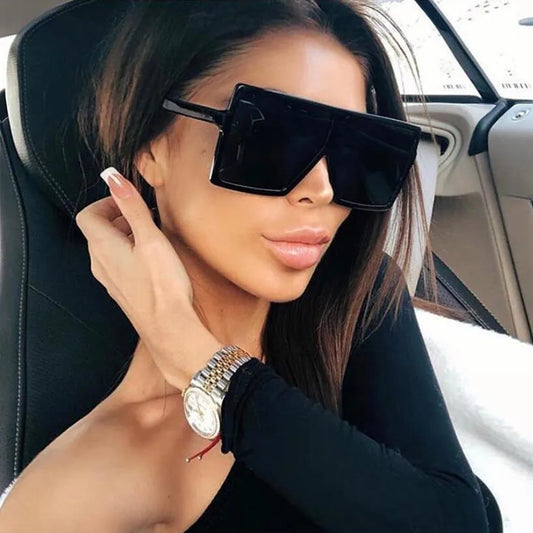 New Square Sunglasses Women Oversized And Luxurious 2023 Fashion Luxury Brand Personlity Gradient Leopard Gafas UV400