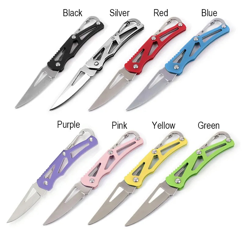 Stainless Steel Blade Shaped Knife Outdoor Camping Self Defense Emergency Survival Knife Tool Folding Portable Key Knife knife