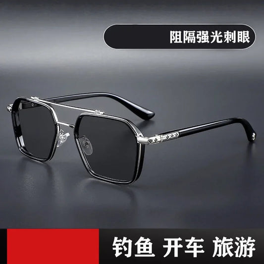 Polarized Square Metal Sunglasses Women Men 2023 Trending Products Polaroid Car Driving Glasses Double Beam Oculos Masculino