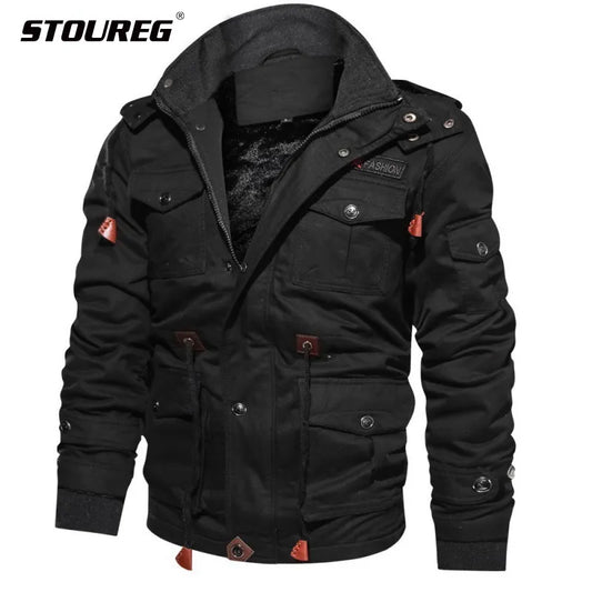 STOUREG Winter Autumn Fleece Men Hiking Jacket Military Tactical Waterproof Fishing Hiking Camping Thermal Coat Rain Jacket