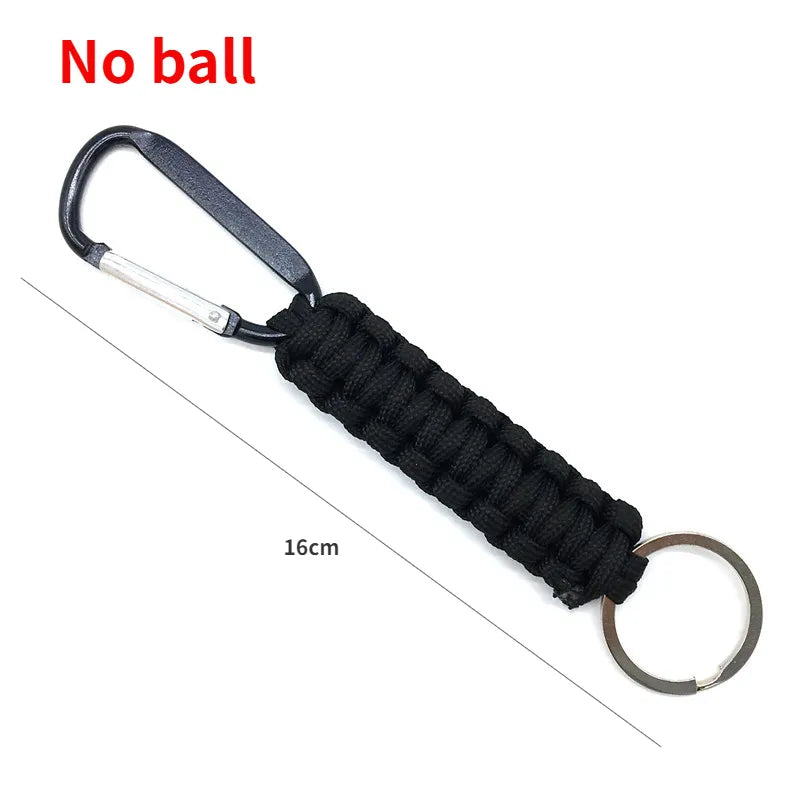 Outdoor Security Protection Black Monkey Fist Steel Ball For Girl Bearing Self Defense Lanyard Survival Key Chain Broken Windows