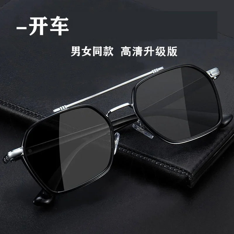 Polarized Square Metal Sunglasses Women Men 2023 Trending Products Polaroid Car Driving Glasses Double Beam Oculos Masculino