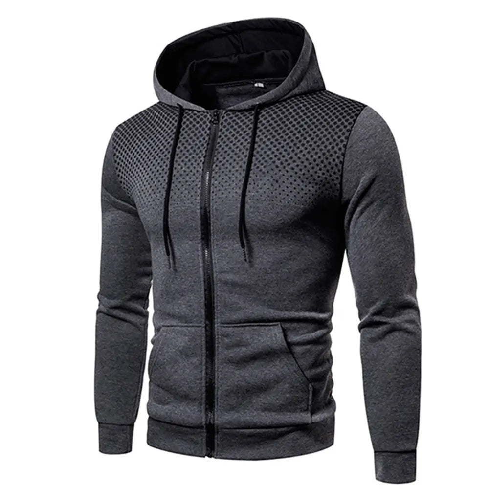 Men's Autumn Hooded Jacket Long Sleeved Pullover Hoodie Zip Up Cardigan Cotton Hooded Sweatshirt Coat sweatshirt