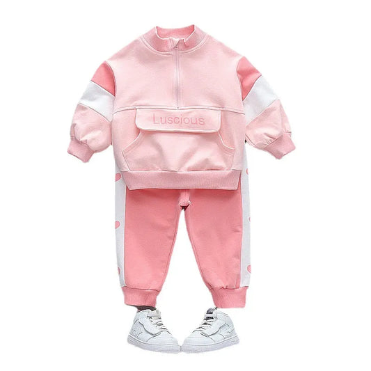 New Spring Autumn Baby Girl Clothes Children Casual Jacket Pants 2Pcs/Sets Toddler Sports Costume Infant Outfits Kids Tracksuits