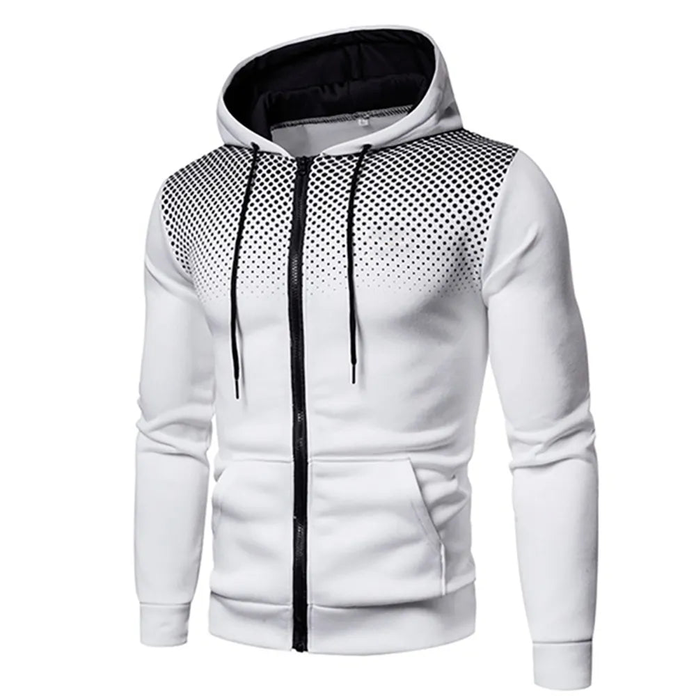 Men's Autumn Hooded Jacket Long Sleeved Pullover Hoodie Zip Up Cardigan Cotton Hooded Sweatshirt Coat sweatshirt