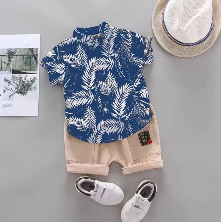 New Summer Baby Clothes Suit Children Boys Fashion Shirt Shorts 2Pcs/Sets Toddler Casual Costume Infant Outfits Kids Tracksuits