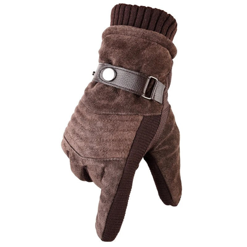 Winter Men Gloves Touch Screen Warm Casual Gloves Mittens for Men Outdoor Sport Full Finger  Solid Glove