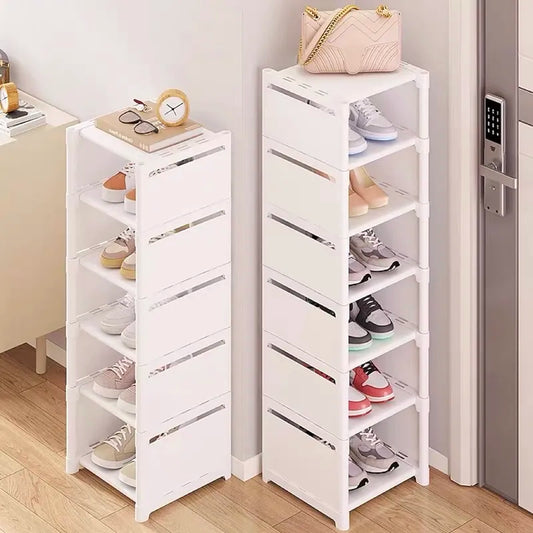 Multi-Layer Stackable Shoe Cabinet Simple Shoes Storage Rack Space Saving Sneakers Organizer For Entry Wall Corner Shoes Shelf