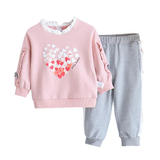 New Autumn Baby Girl Clothes Suit Children Fashion T-Shirt Pants 2Pcs/Sets Kids Outfits Toddler Casual Costume Infant Tracksuits